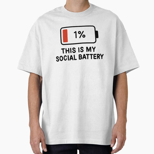 1% Social Battery by byebyesally T-Shirts, Hoodie, Sweatshirt | BlankRebels.com (Image 1)