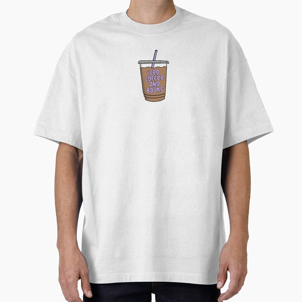 iced coffee and books - purple by haileyellis17 T-Shirts, Hoodie, Sweatshirt | BlankRebels.com (Image 1)