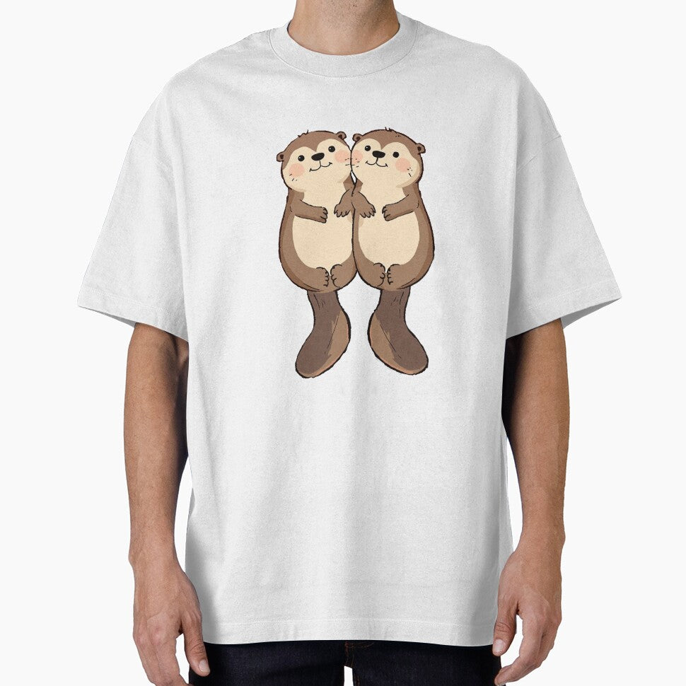 Adorable Otter Couple Cute Animal Love by SOUFIANE1991 T-Shirts, Hoodie, Sweatshirt | BlankRebels.com (Image 1)