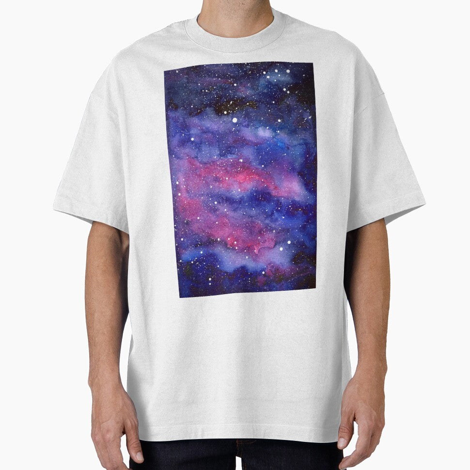 Watercolor Nebula Galaxy by Olga Shvartsur T-Shirts, Hoodie, Sweatshirt | BlankRebels.com (Image 1)