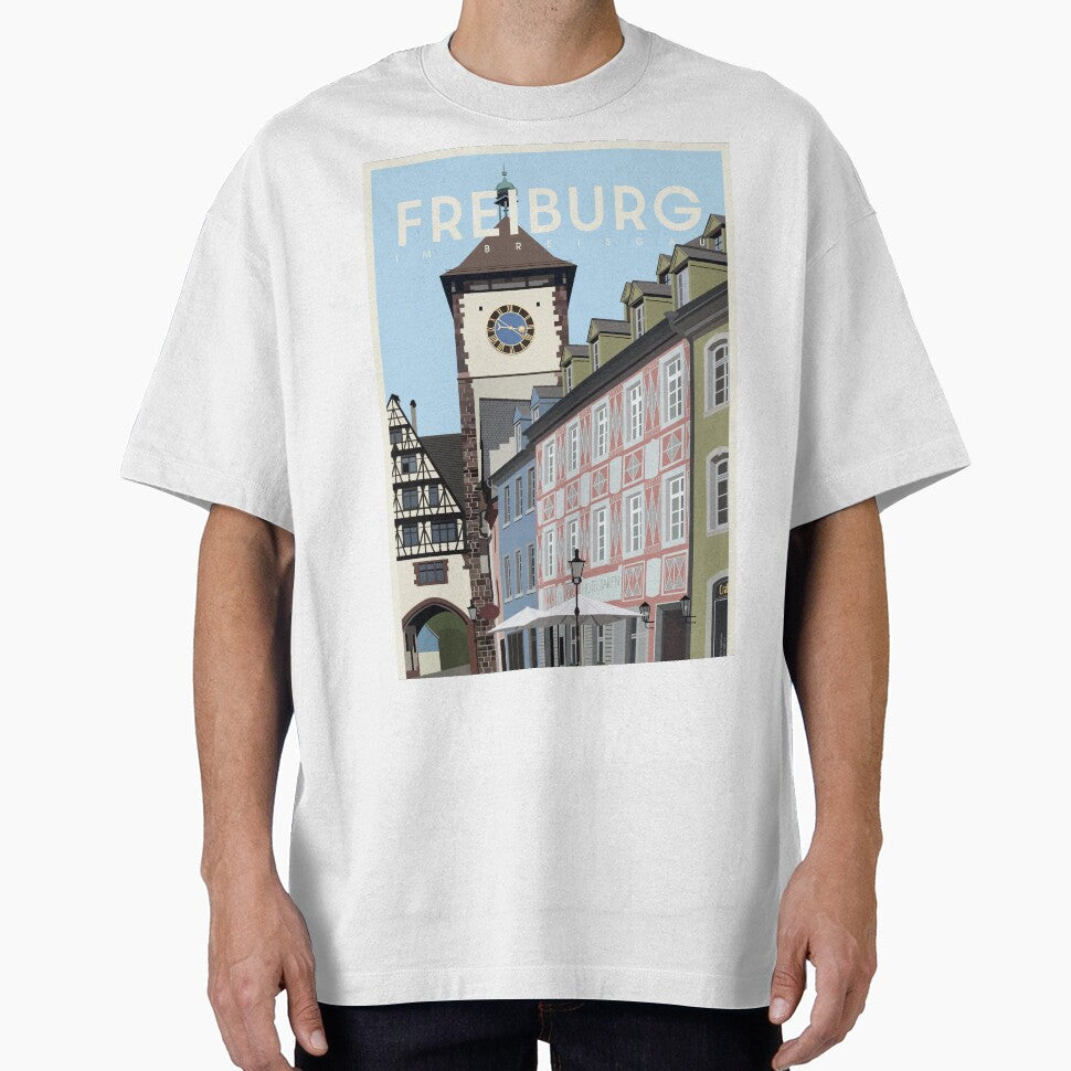 Freiburg im Breisgau Travel Poster by claireespinosa T-Shirts, Hoodie, Sweatshirt | BlankRebels.com (Image 1)