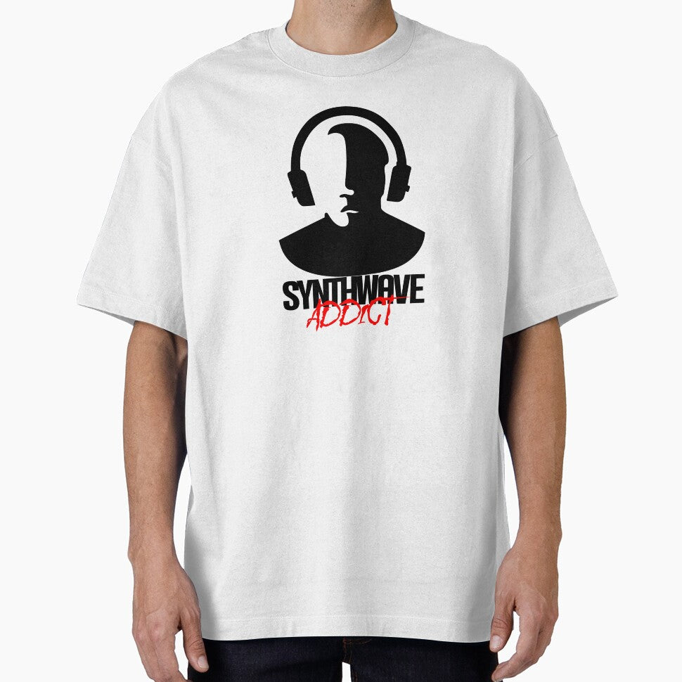 Synthwave Addict - Black by SimpleWorksSK T-Shirts, Hoodie, Sweatshirt | BlankRebels.com (Image 1)