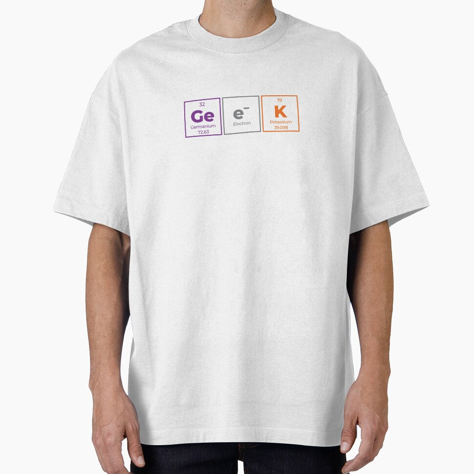 Geek Periodic Table Outline Horizontal Design – Minimalist Funny Science Gift for Geeks by Rodney's Marketplace
