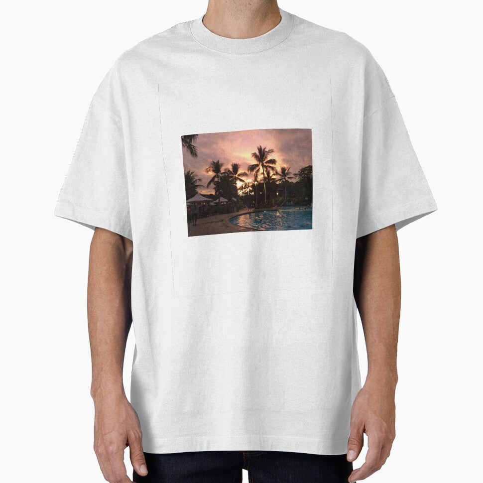 THE SUNSET AND THE POOL 2 by iAmmAja43 T-Shirts, Hoodie, Sweatshirt | BlankRebels.com (Image 1)
