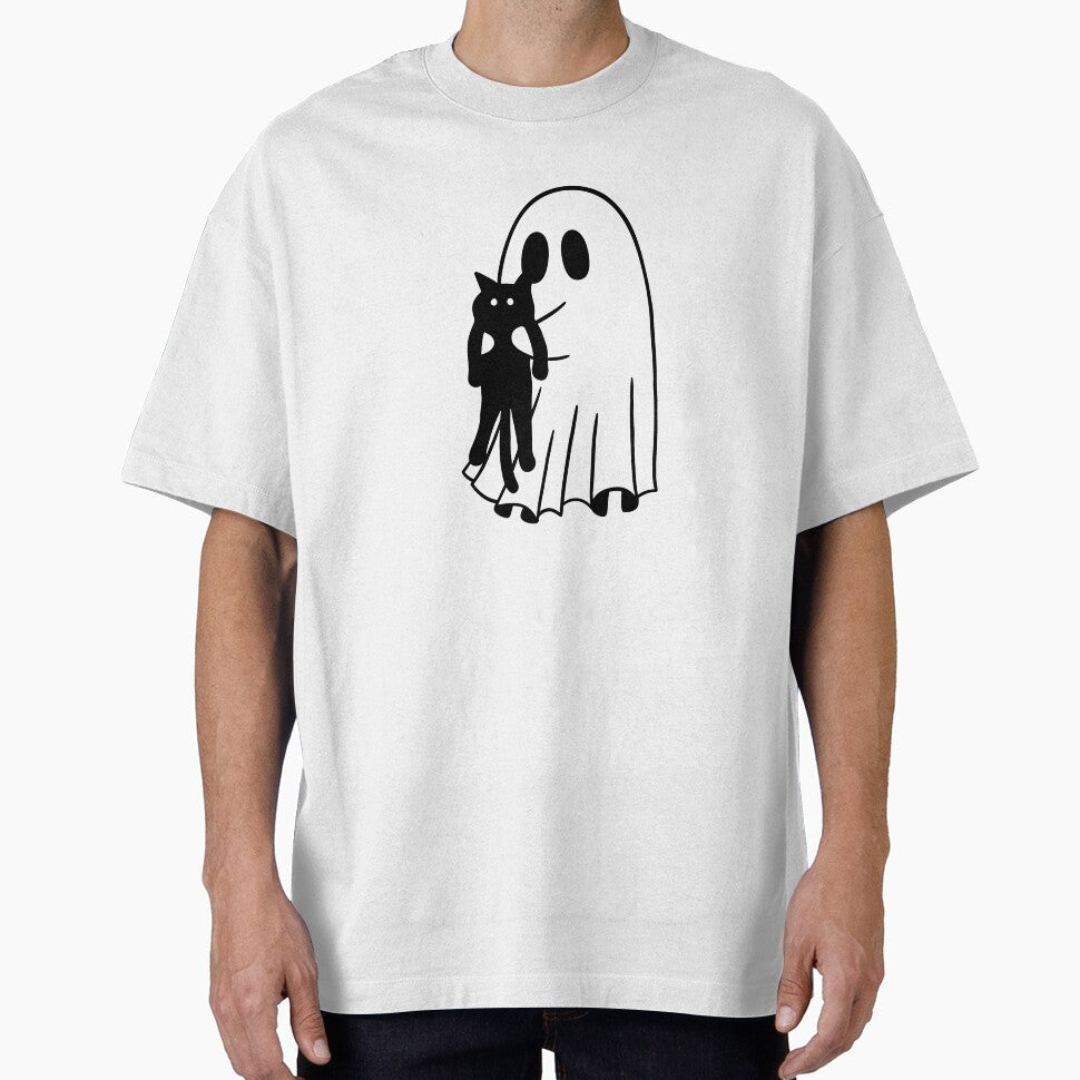 Cute Halloween Cat Owner Ghost Black Cat by mygparentsded T-Shirts, Hoodie, Sweatshirt | BlankRebels.com (Image 1)