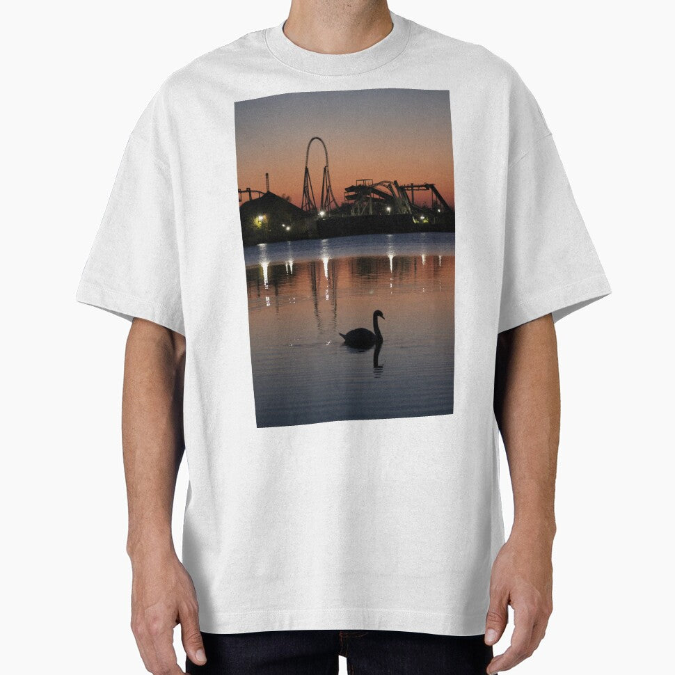 Thorpe Park Sunset Silhouette by MarkGoughImages T-Shirts, Hoodie, Sweatshirt | BlankRebels.com (Image 1)
