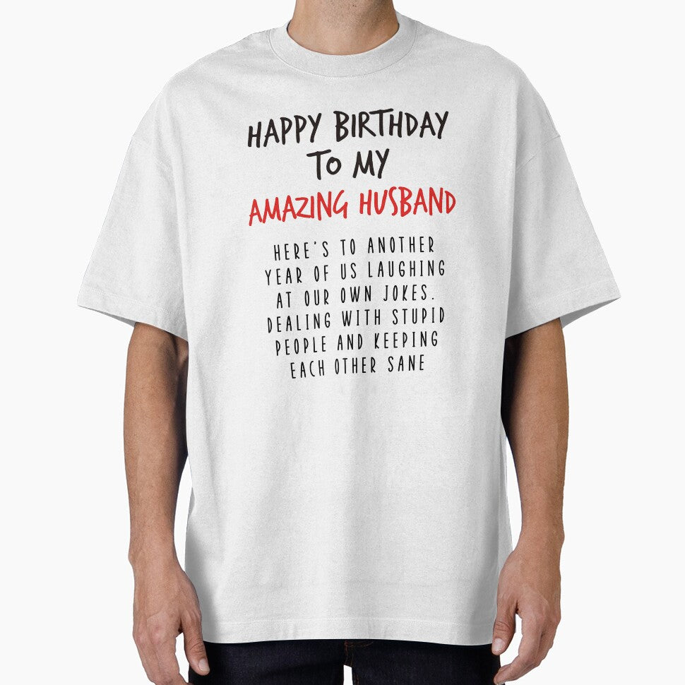 Happy Birthday Card for Husband, Funny Birthday Gift for Amazing Husband Hubby (Image 1)