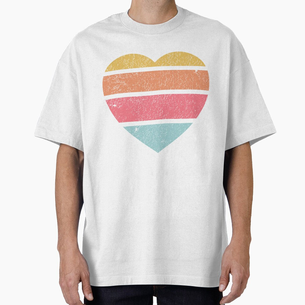 Retro Sunset Heart – Vintage Love Aesthetic Design by Omefis T-Shirts, Hoodie, Sweatshirt | BlankRebels.com (Image 1)
