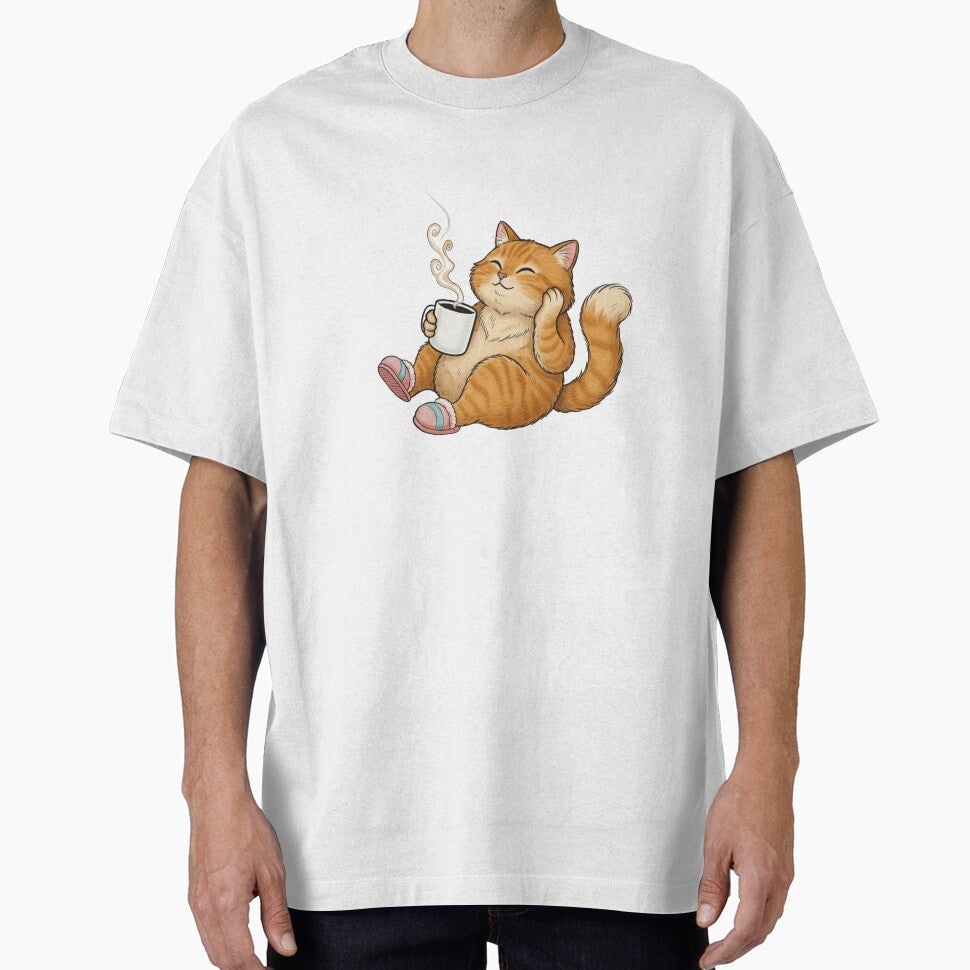 Cozy Ginger Cat Coffee Break by Ginger cat T-Shirts, Hoodie, Sweatshirt | BlankRebels.com (Image 1)