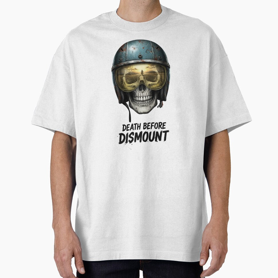 Death Before Dismount – Skull Motorcycle Rider Design by TwoWheels-shop T-Shirts, Hoodie, Sweatshirt (Image 1)
