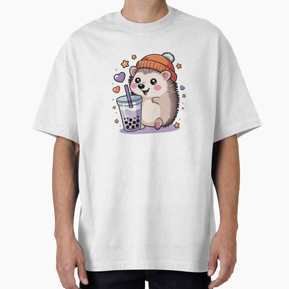 cute hedgehog with bubble tea by jkrphoto T-Shirts, Hoodie, Sweatshirt | BlankRebels.com (Image 1)