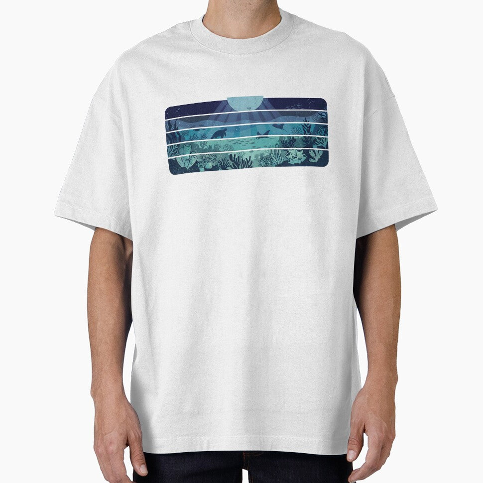 Underwater Ocean Moonlit World - Vintage Sea Life Nature Art by Fluidic-Space T-Shirts, Hoodie, Sweatshirt (Image 1)