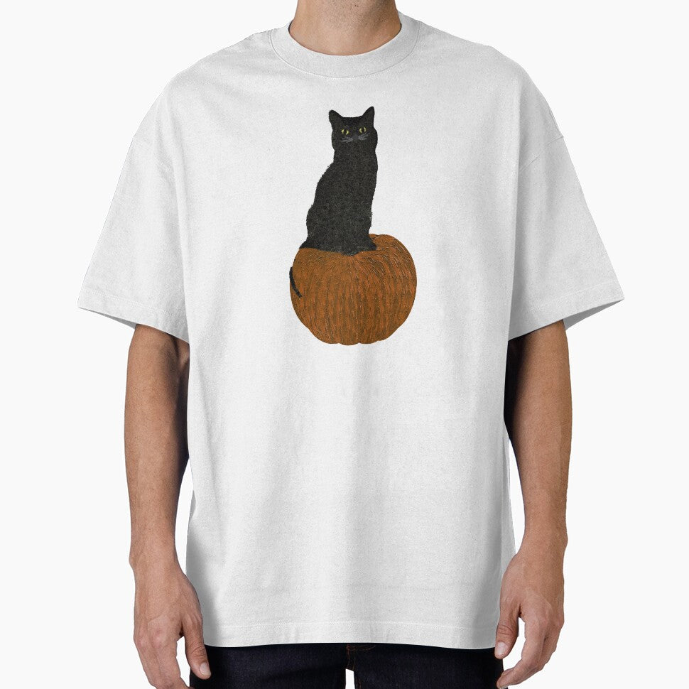Black Cat on a Pumpkin - Halloween by bookstackdream T-Shirts, Hoodie, Sweatshirt | BlankRebels.com (Image 1)