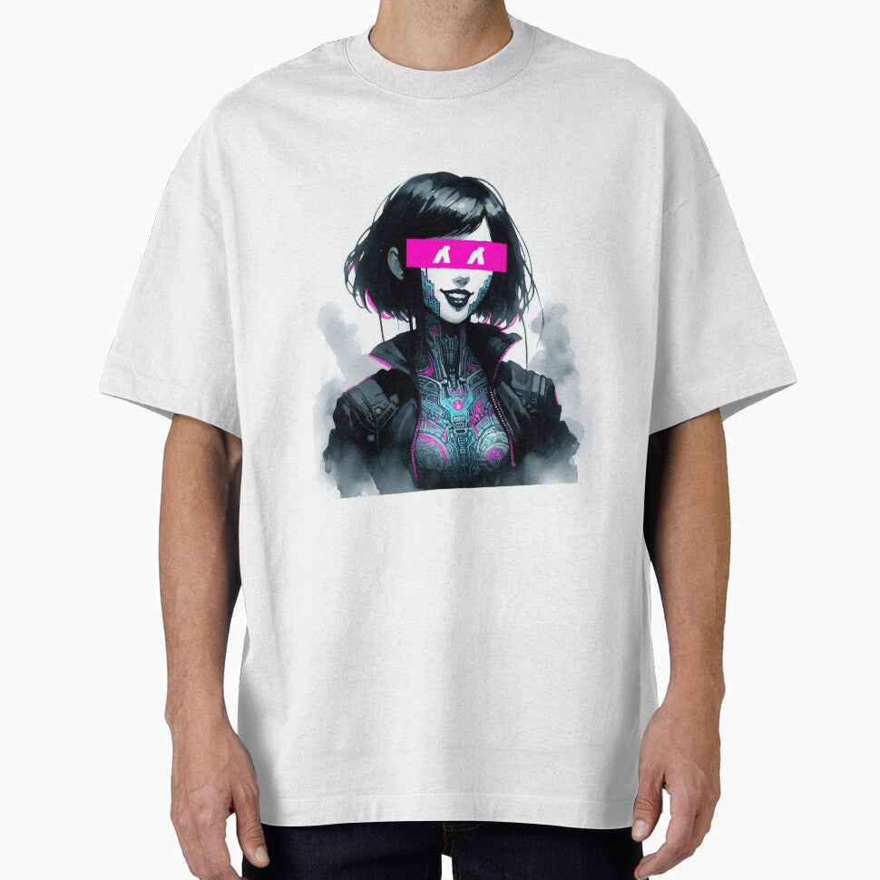 Cyberpunk Neon Grinning Girl T-Shirts, Hoodie, Sweatshirt