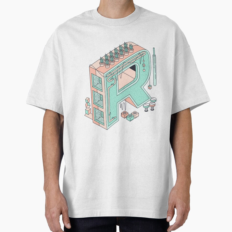 Pastel Retro Letter R by CynthSky T-Shirts, Hoodie, Sweatshirt | BlankRebels.com (Image 1)