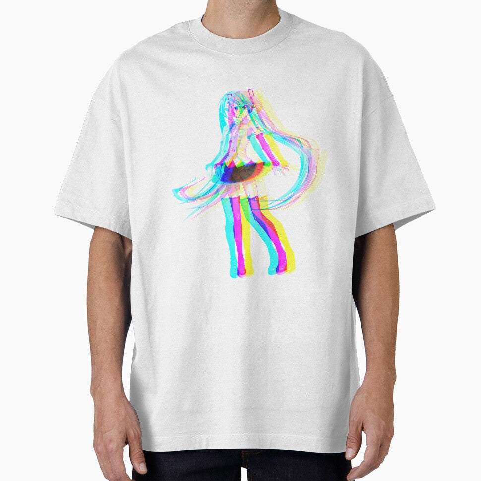Glitched Hatsune Miku by Daisymoon05 T-Shirts, Hoodie, Sweatshirt | BlankRebels.com (Image 1)