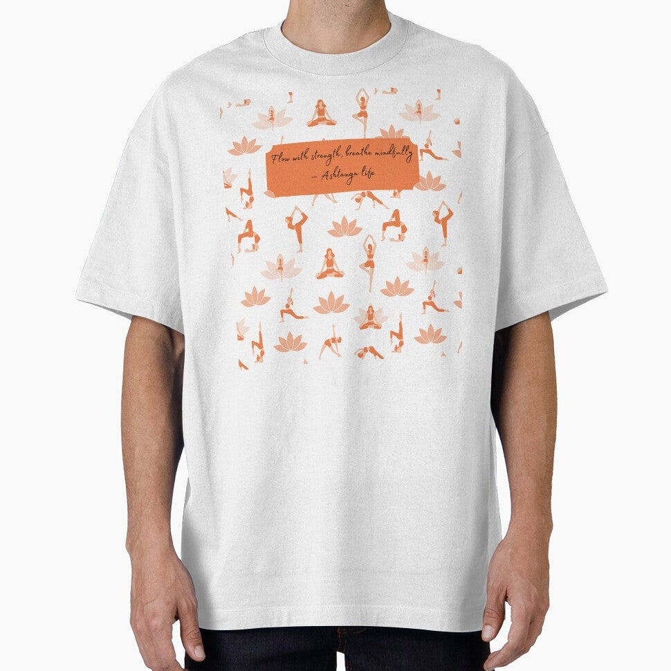 Flow with strength, breathe mindfully – Ashtanga life by LyricsWear T-Shirts, Hoodie, Sweatshirt | BlankRebels.com (Image 1)