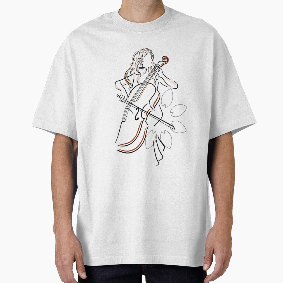 The Line of Music: Cellist by Kate Hyunsu Cho T-Shirts, Hoodie, Sweatshirt | BlankRebels.com (Image 1)
