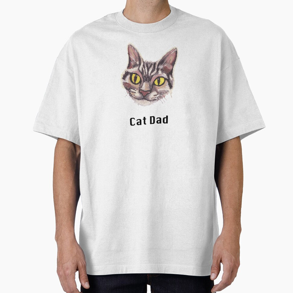 Cat Dad Cat Lover Cute Motif by LauraCoxArt