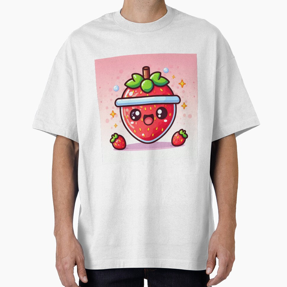 Strawberry as a little bubble tea kawaii plastic boba cup by SaraDatCool T-Shirts, Hoodie, Sweatshirt (Image 1)