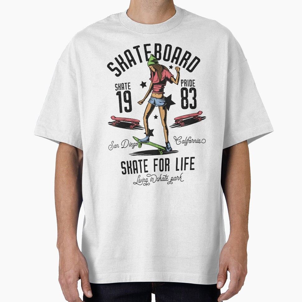 Skateboard girl skate for life t-shirt by ougraz24 Hoodie, Sweatshirt | BlankRebels.com (Image 1)