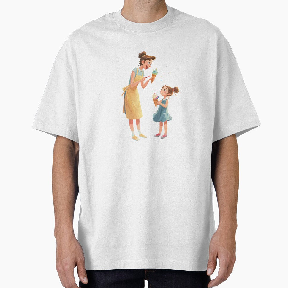 Sweet Mother Daughter Bonding Moment Digital Art Mother's Day by BigStar-Cart T-Shirts, Hoodie, Sweatshirt (Image 1)