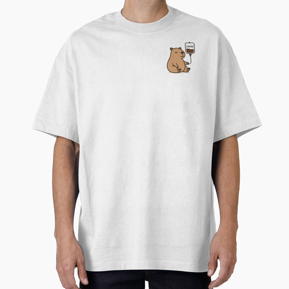 Caffeine-Powered Capybara – Cute Coffee Lover by @majovegana T-Shirts, Hoodie, Sweatshirt | BlankRebels.com (Image 1)