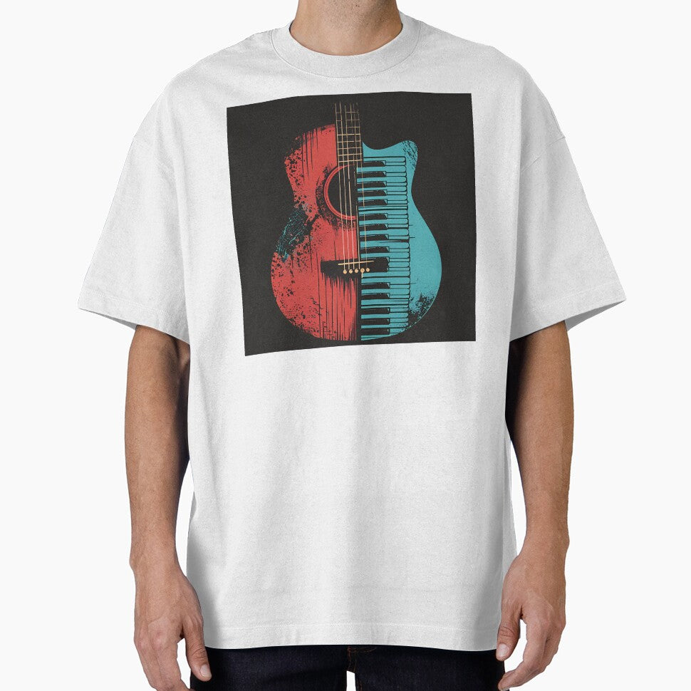 Guitar Piano fusion music print by dcrc T-Shirts, Hoodie, Sweatshirt | BlankRebels.com (Image 1)