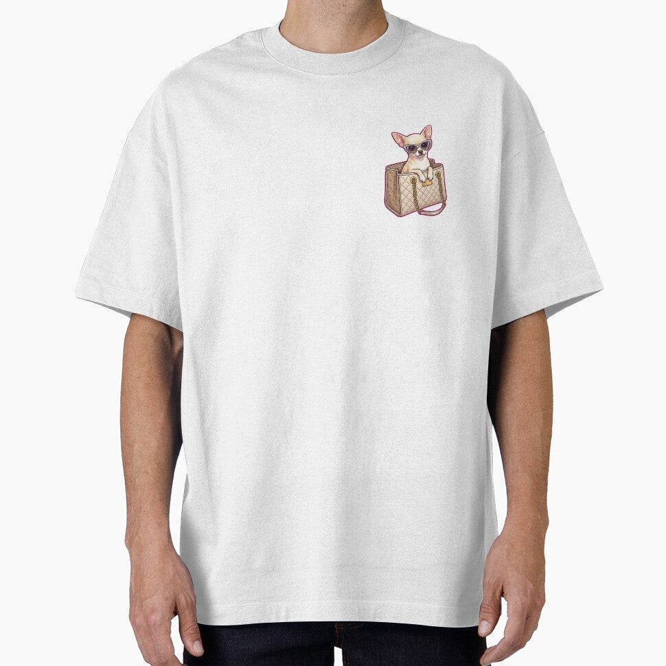 Sassy Chihuahua Diva In Handbag Y2K Aesthetic by DigitalAnnaBanana T-Shirts, Hoodie, Sweatshirt | BlankRebels.com (Image 1)
