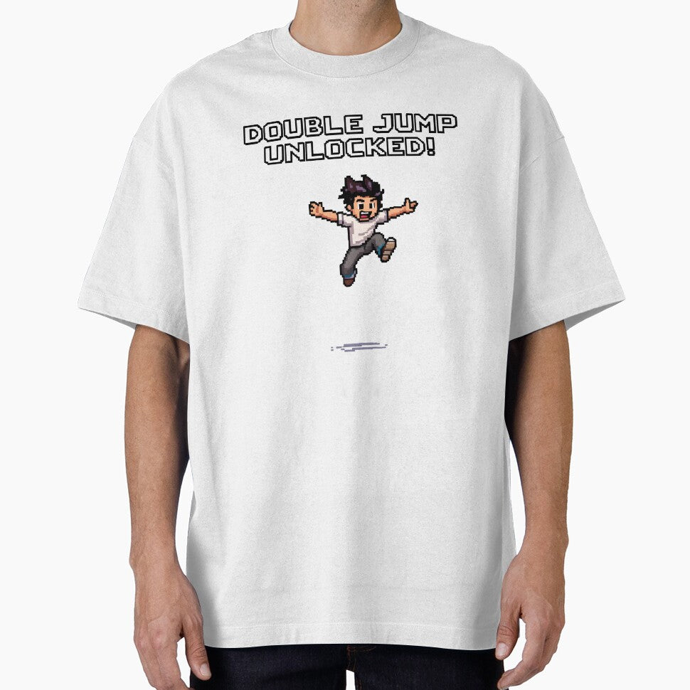 Double Jump Unlocked: Retro Pixel Platformer by Jollys-ArtShop T-Shirts, Hoodie, Sweatshirt | BlankRebels.com (Image 1)