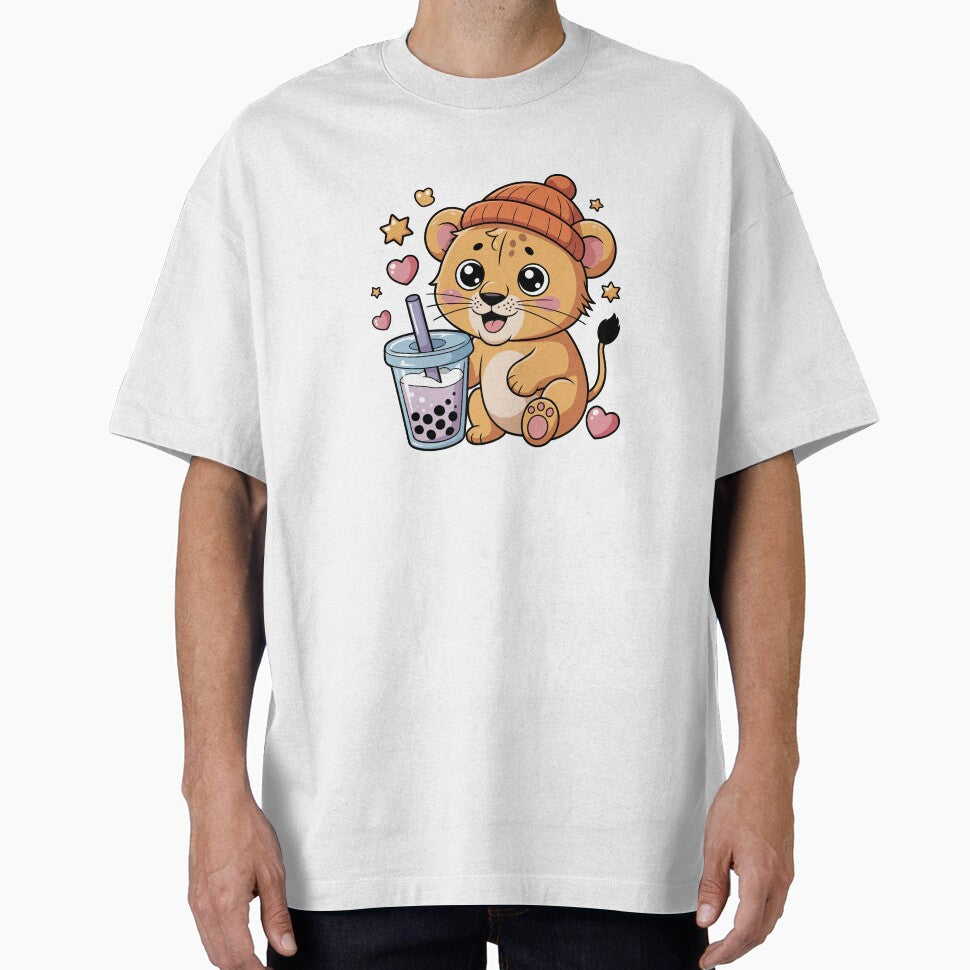 lion cub with bubble tea by jkrphoto T-Shirts, Hoodie, Sweatshirt | BlankRebels.com (Image 1)