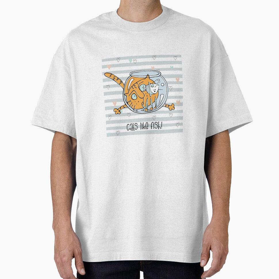Cats like Fish Cute Cat by Khalu