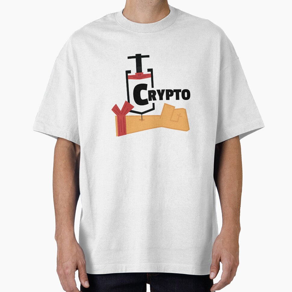 Crypto Shot Arm Injection Cryptocurrency Meme IV Vaccine Man Cave Junkie Addict by doseofwin T-Shirts, Hoodie,... (Image 1)