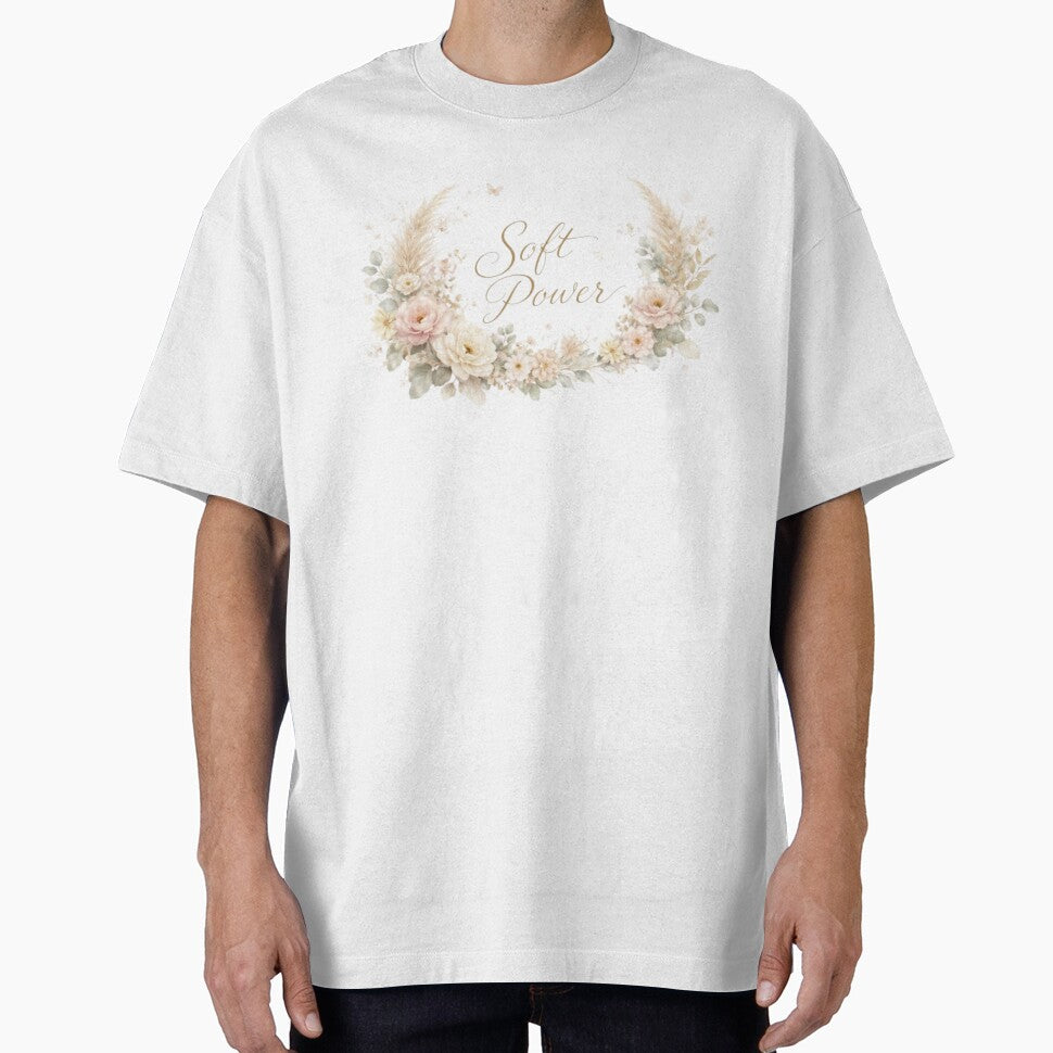 Soft Power Aesthetic Floral Typography Design by Sanika arts T-Shirts, Hoodie, Sweatshirt | BlankRebels.com (Image 1)