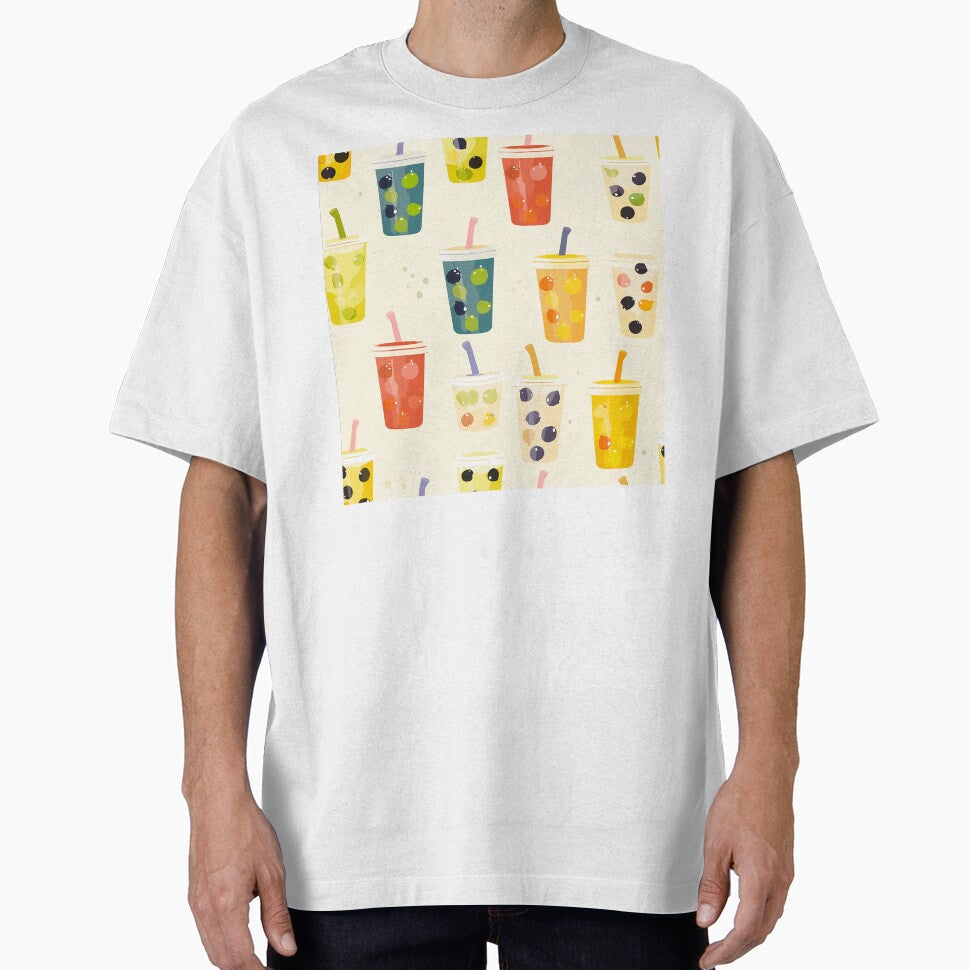 Adorable Bubble Tea Pattern - Perfect for Boba Lovers! by Kybruno's Creations T-Shirts, Hoodie, Sweatshirt (Image 1)