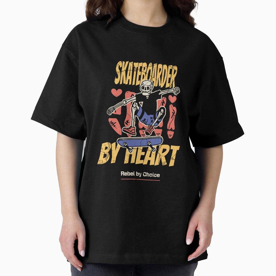 Skateboarder by Heart, Rebel by Choice T-Shirt by WildWoodWaver Hoodie, Sweatshirt | BlankRebels.com (Image 2)