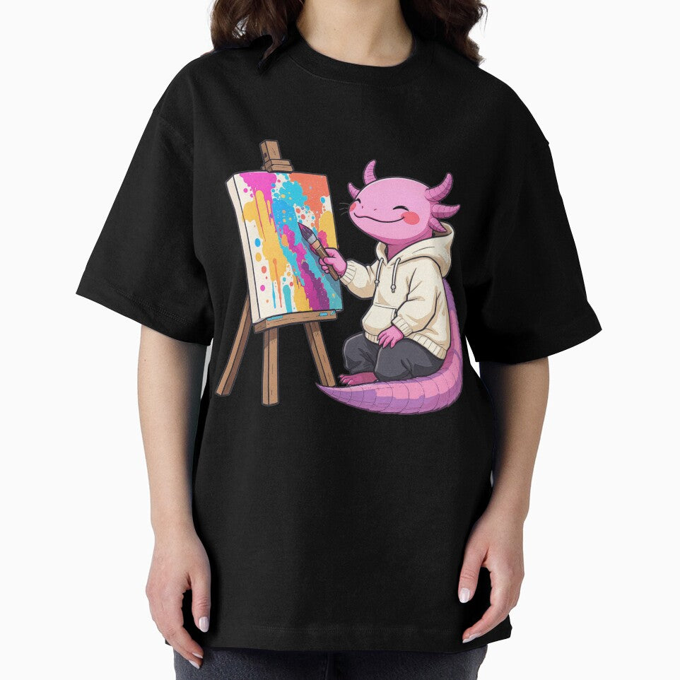 Artist Axolotl – Creative Mood Calm Painting Illustration by ColorSplash123 T-Shirts, Hoodie, Sweatshirt (Image 2)