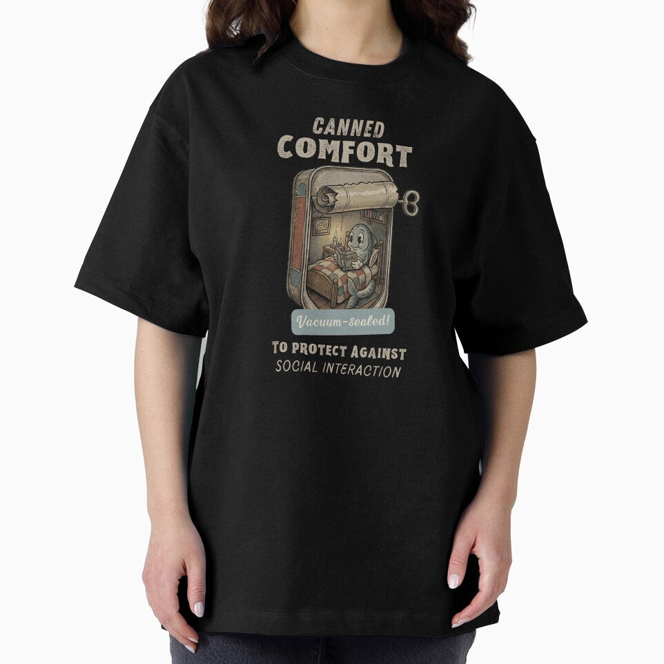 Canned Comfort: Introvert Fish Retro 1930s Cartoon Social Anxiety T-Shirt by Guilty Kick Hoodie, Sweatshirt (Image 2)
