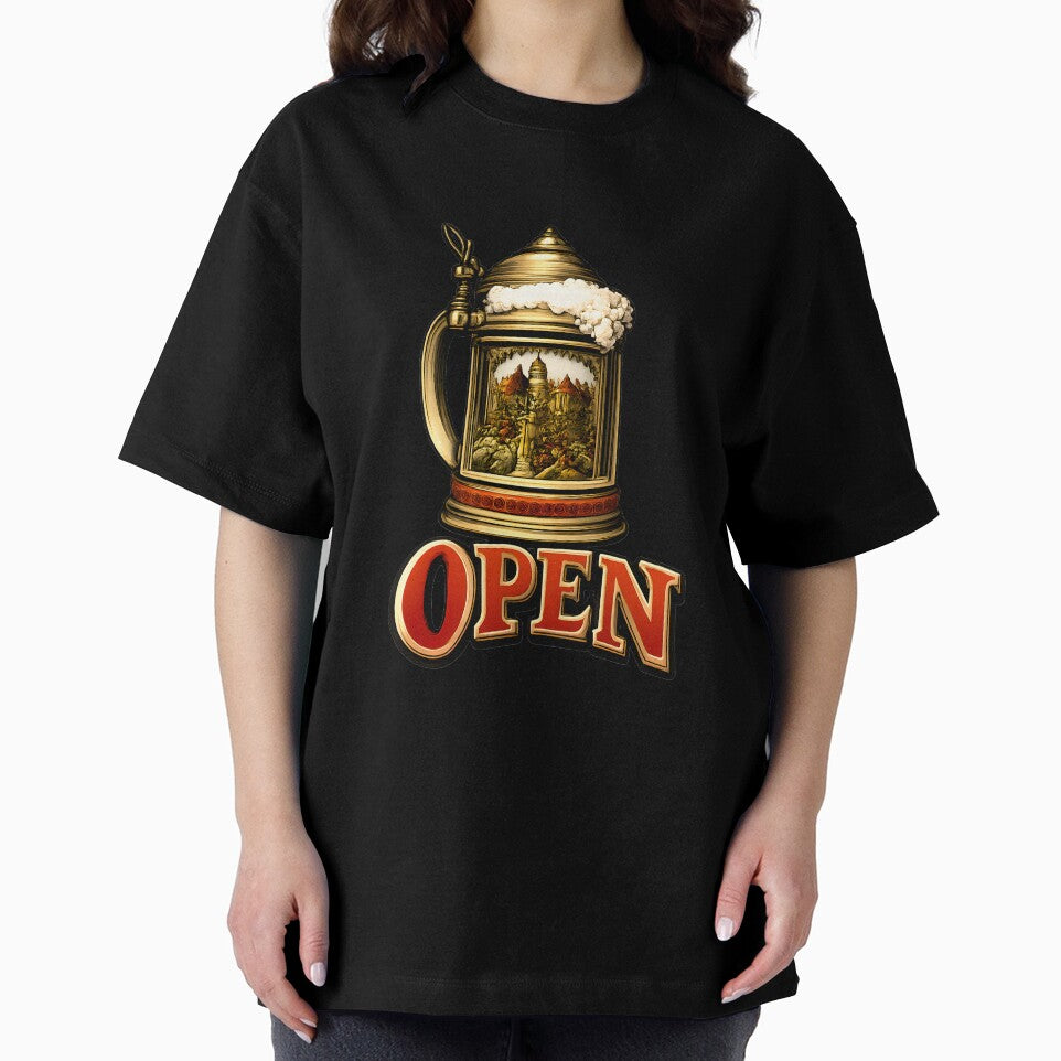 GERMAN BEER MUG WITH OPEN WRITING by infinitearte