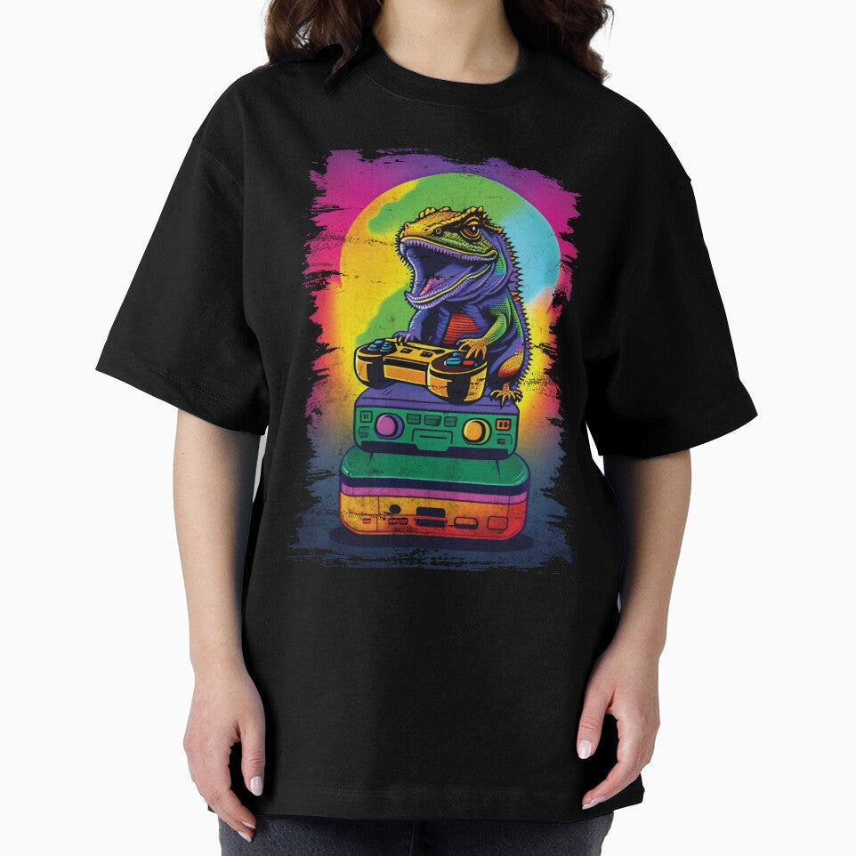 Bearded Dragon Playing Video Games Retro Reptiles Lover by Trendy Valley T-Shirts, Hoodie, Sweatshirt (Image 2)
