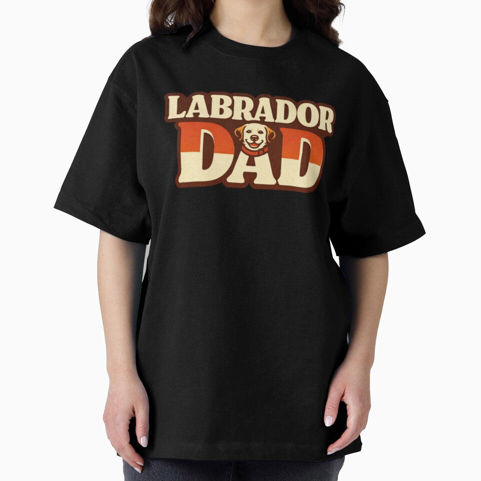 Labrador Dad – Retro Typography Dog Dad Design by PawPrintCustom T-Shirts, Hoodie, Sweatshirt | BlankRebels.com (Image 2)