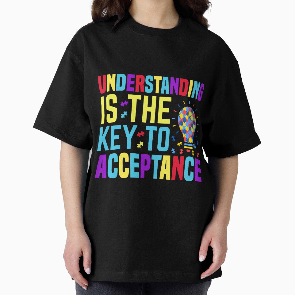 Understanding Is The Key To Acceptance - Autistic Gril Boy autism Awareness by Smix Pixels T-Shirts, Hoodie,... (Image 2)