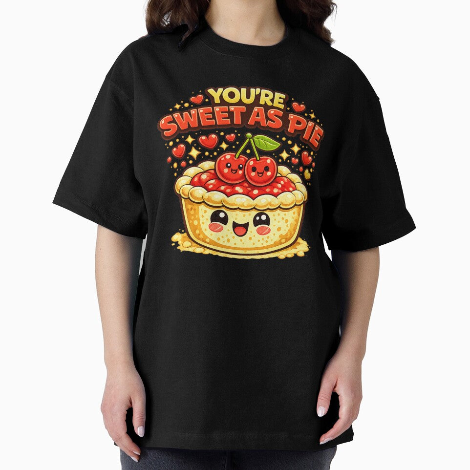 You’re Sweet As Pie Cute Pun Shirt by Papier Atelier Art
