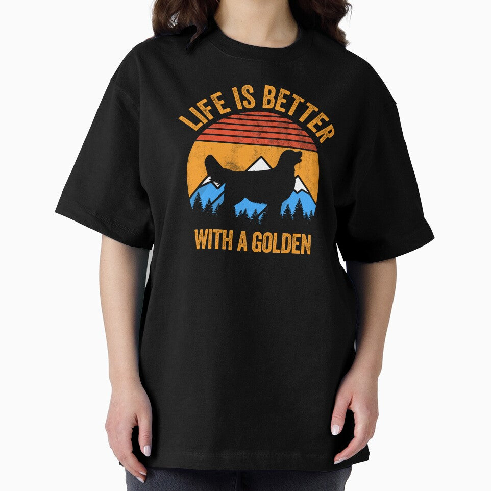 Life Is Better With A Golden Retriever Vintage Distressed Dog Gift by Guarddogdrive T-Shirts, Hoodie, Sweatshirt (Image 2)