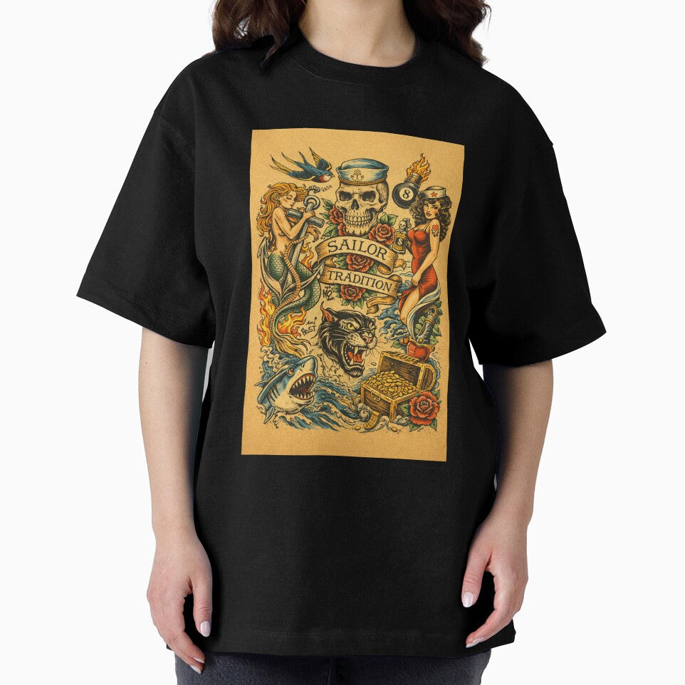 Sailor Tradition – Vintage Tattoo Flash Art by LevelUpLab T-Shirts, Hoodie, Sweatshirt | BlankRebels.com (Image 2)
