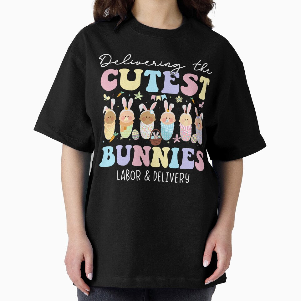 Delivering The Cutest Bunnies Easter Labor & Delivery Nurse by laurelrhodes T-Shirts, Hoodie, Sweatshirt (Image 2)