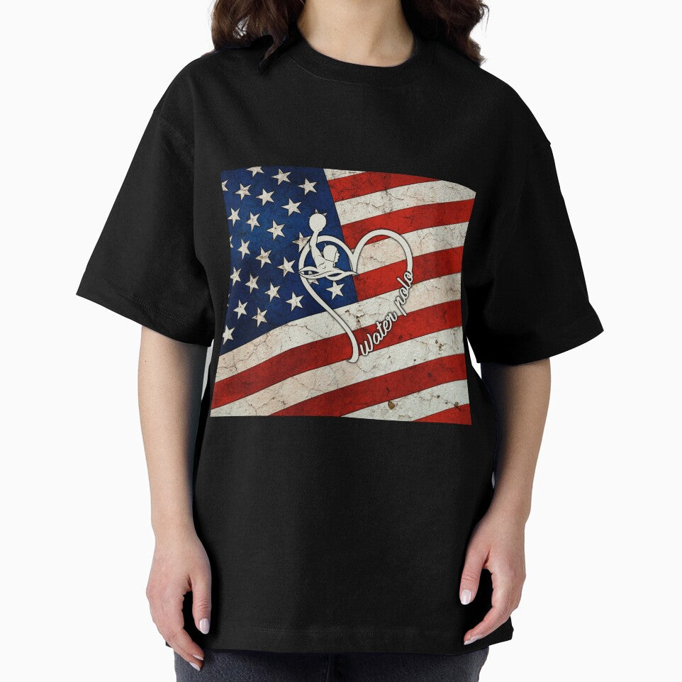 Water Polo American Flag Retro Art by SweetThreads79 T-Shirts, Hoodie, Sweatshirt | BlankRebels.com (Image 2)