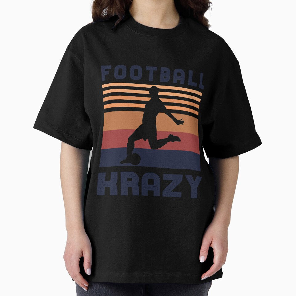 Football Krazy Female Soccer Player  Retro Sunset Grunge by MimsTees