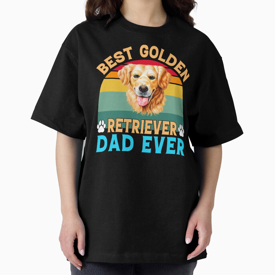 Golden Retriever Dog Owner Best Golden Retriever Dad Ever by fantasticdesign T-Shirts, Hoodie, Sweatshirt (Image 2)