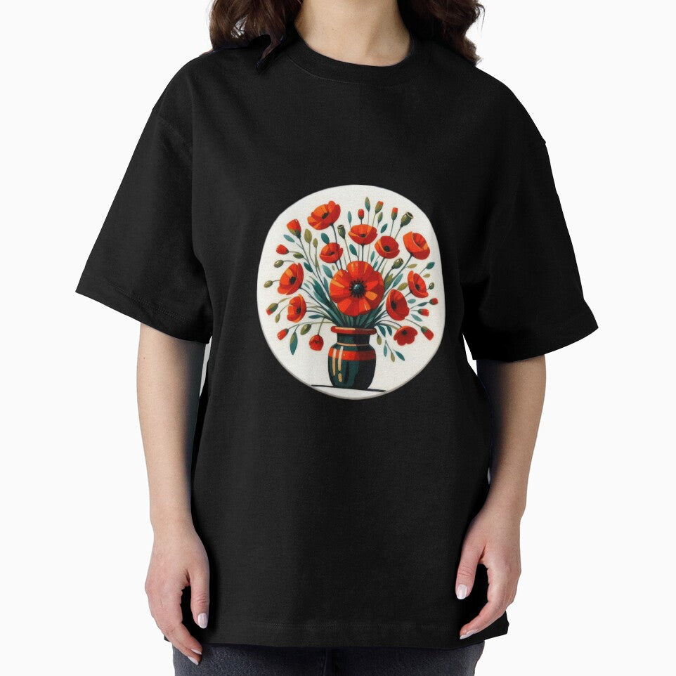 Poppies in a vase Art retro floral flowers by Expressions-Sel T-Shirts, Hoodie, Sweatshirt | BlankRebels.com (Image 2)